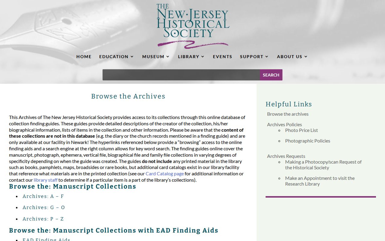 Jersey City city directory historical society archive collection page