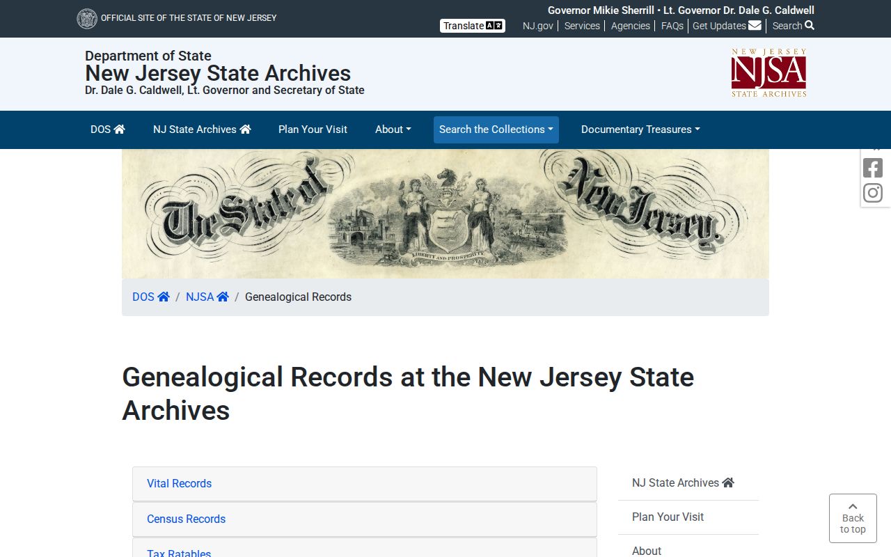 Jersey City city directory genealogy database and microfilm access screen