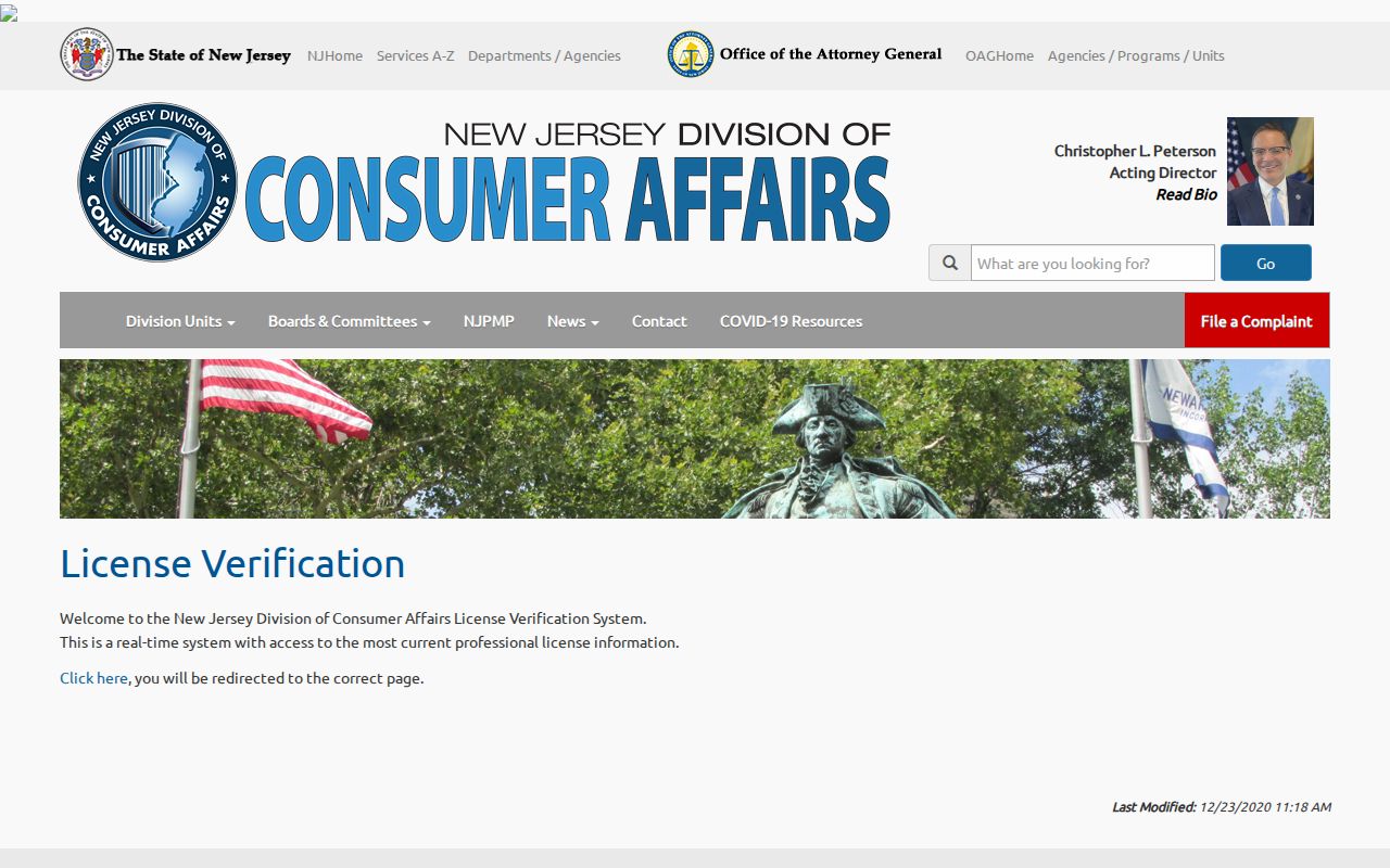Jersey City residents directory state verification portal example