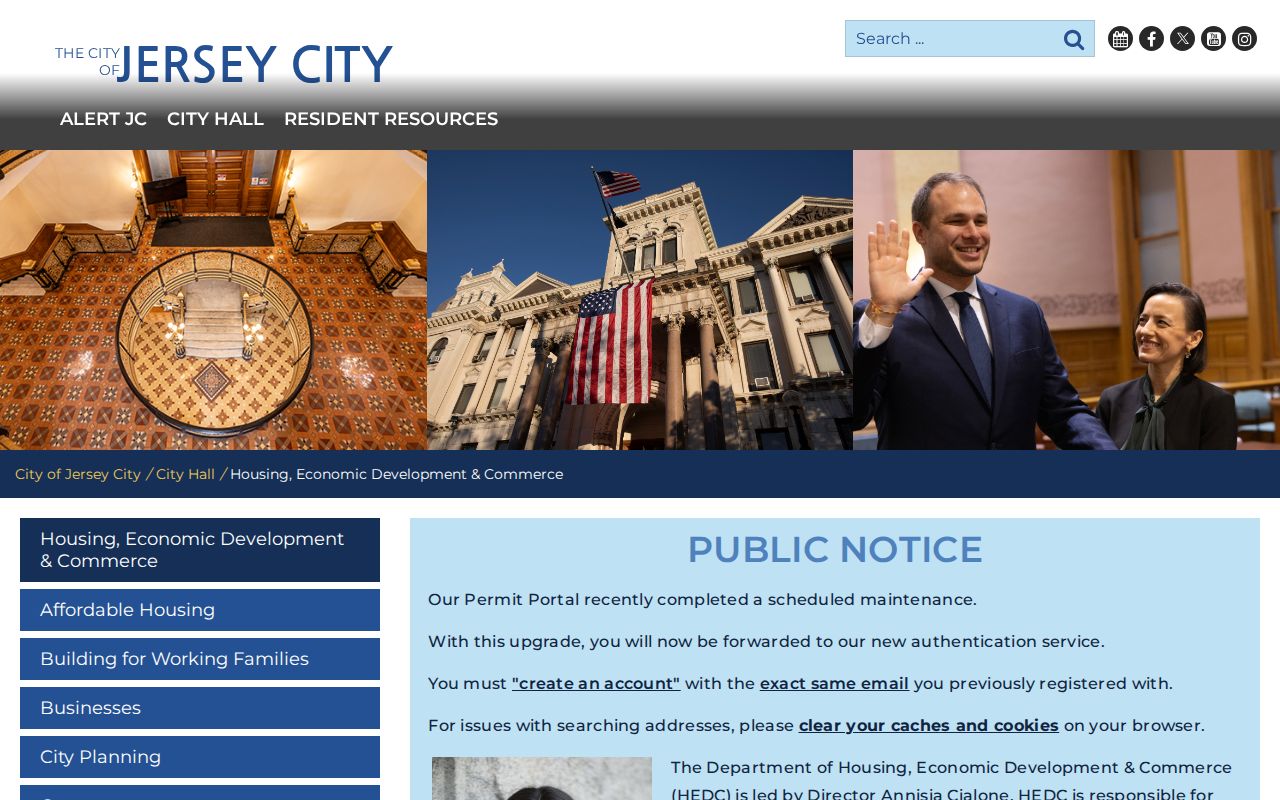 Jersey City street directory permit guidance for abbreviated address searches